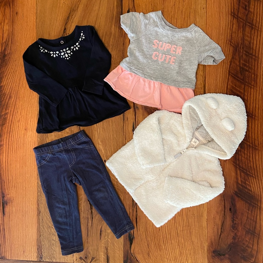 Carter’s Precious Baby Girl’s Bundle, Perfect to Mix and Match, Size 12 Months